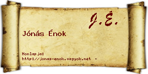 Jónás Énok névjegykártya